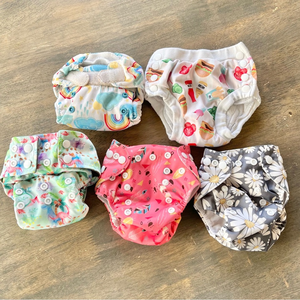 Bundle of cloth diapers size small